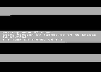 Anarchy Menu #3 Cover