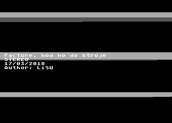 Factore, hod ho do stroje