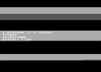 I Presume It's Funny