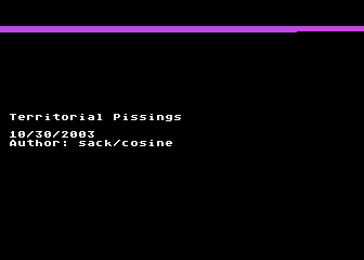 Territorial Pissings