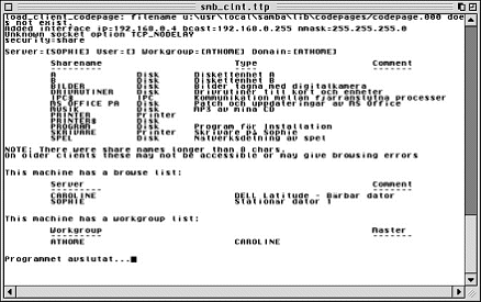 [Screen-shot: smb client]