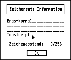 [Screen-shot: Changing font properties]