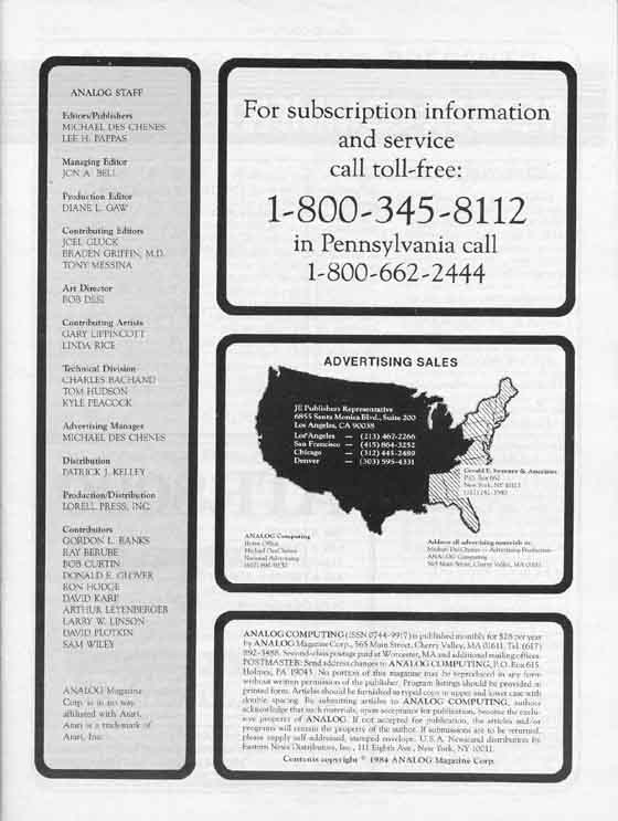 [ANALOG #20 Credits]