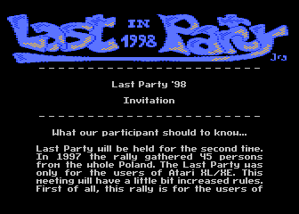 Last Party '98 Invitation