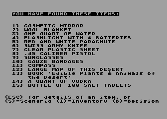 Desert Survival Test