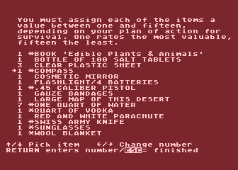 Desert Survival Test