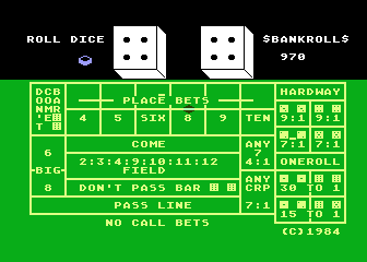 Craps Simulator