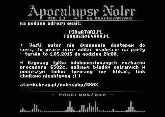 Apocalypse Noter: Derenegeracja - rulezy