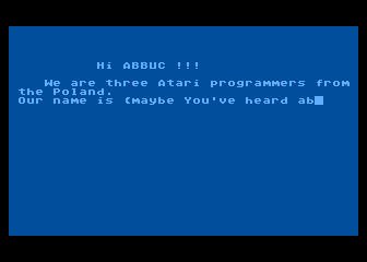 Brief an ABBUC