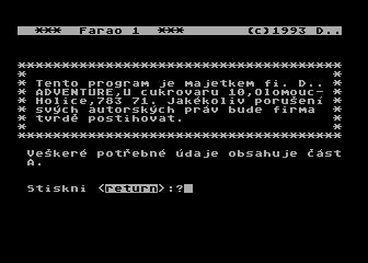 Farao 1: Objev